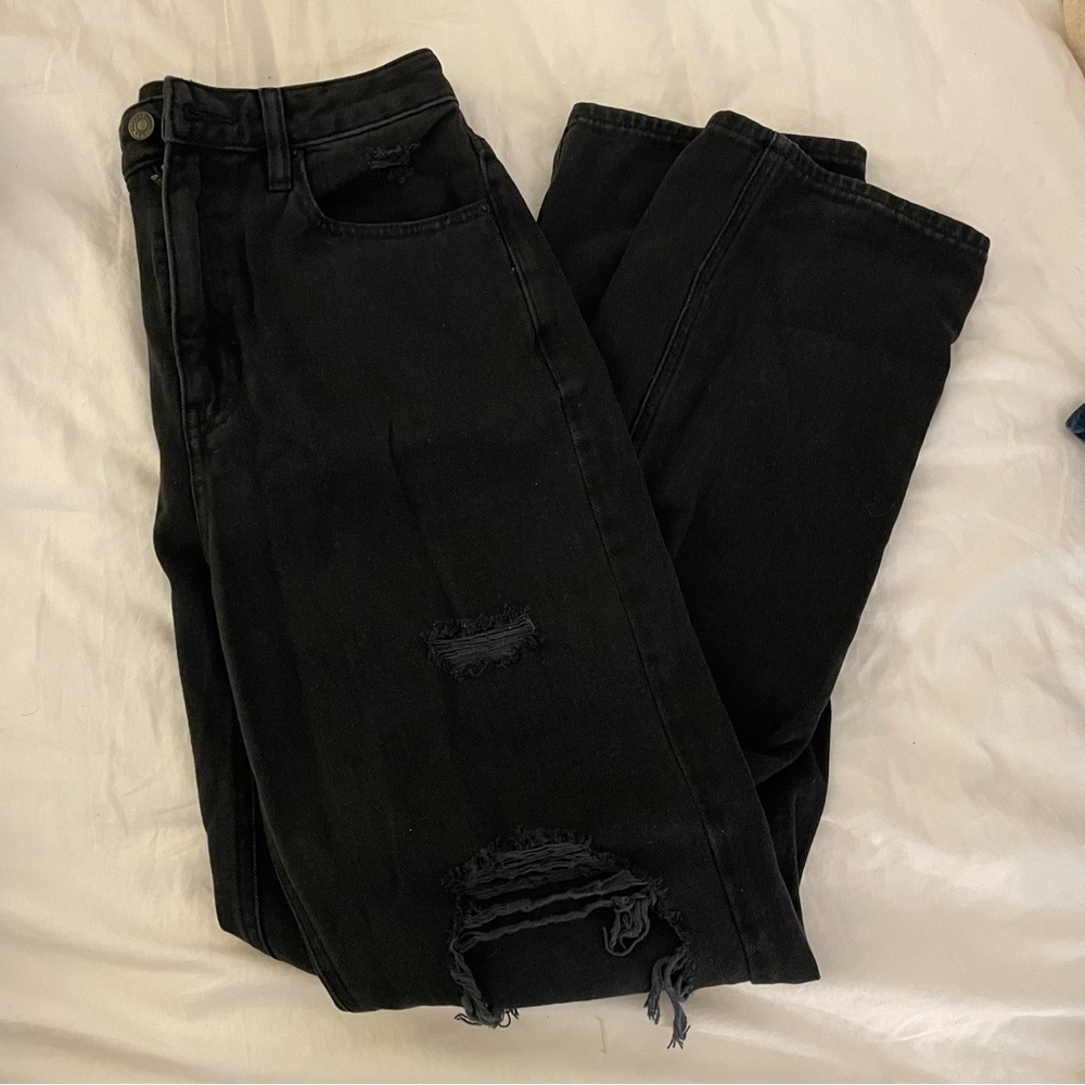 Pascun High Waisted Wide Leg Ripped Jean